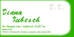 diana kubesch business card